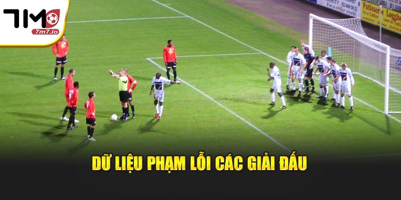 Dữ liệu phạm lỗi các giải đấu